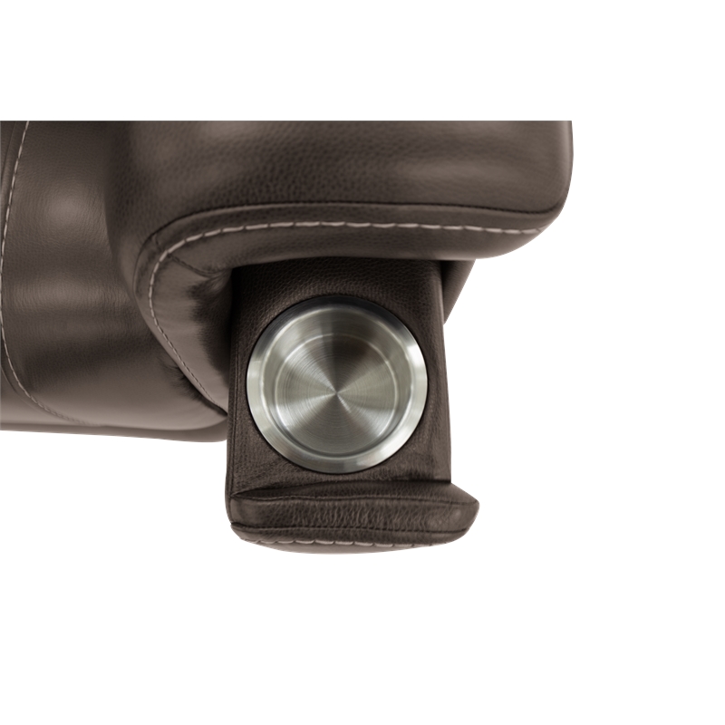 Pemberly Row Leather Power Lift Recliner with 3 Zone Heat in Sorrento Mocha