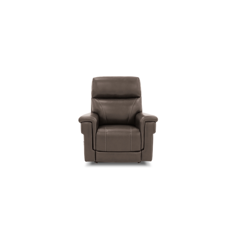 Pemberly Row Leather Power Lift Recliner with 3 Zone Heat in Sorrento Mocha