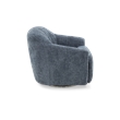 Pemberly Row Polyester Power Swivel Chair with Footrest Only in Maze Denim