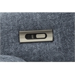 Pemberly Row Polyester Power Swivel Chair with Footrest Only in Maze Denim