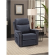 Pemberly Row Leather Power Lift Recliner with Heat in Rainer Ocean