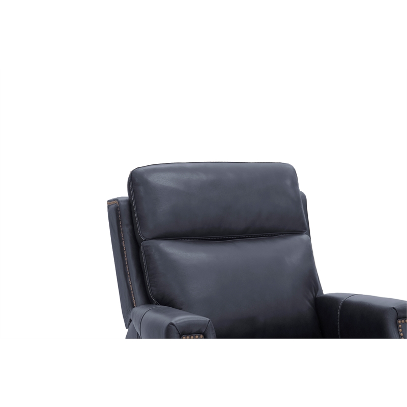 Pemberly Row Leather Power Lift Recliner with Heat in Rainer Ocean