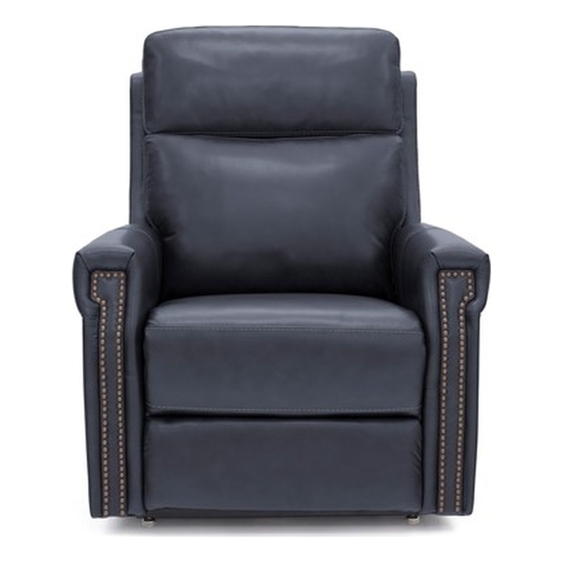 Pemberly Row Leather Power Lift Recliner with Heat in Rainer Ocean