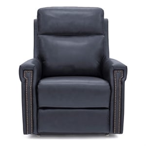 Pemberly Row Leather Power Lift Recliner with Heat in Rainer Ocean