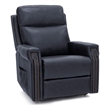 Pemberly Row Leather Power Lift Recliner with Heat in Rainer Ocean