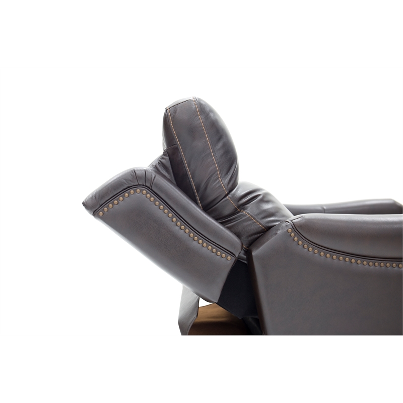 Pemberly Row Leather Power Lift Recliner with Heat in Rainer Walnut