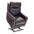 Pemberly Row Leather Power Lift Recliner with Heat in Rainer Walnut