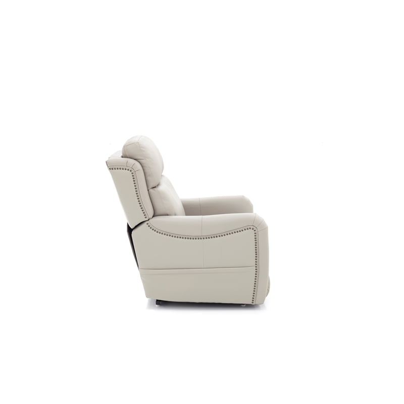 Pemberly Row Leather Power Lift Recliner with Heat in Rainer Dove