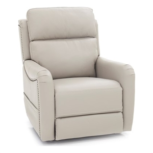 Pemberly Row Leather Power Lift Recliner with Heat in Rainer Dove