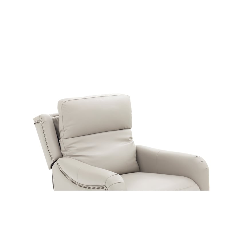 Pemberly Row Leather Power Lift Recliner with Heat in Rainer Dove