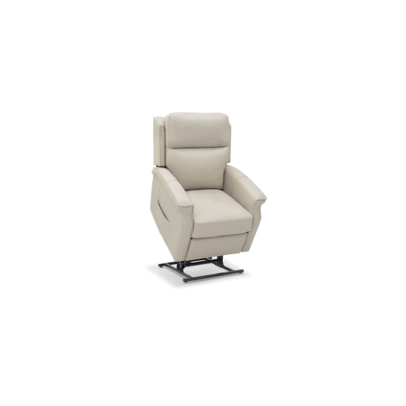Pemberly Row Fabric Power Lift Recliner with 2 Zone Heat in Rainer Dove