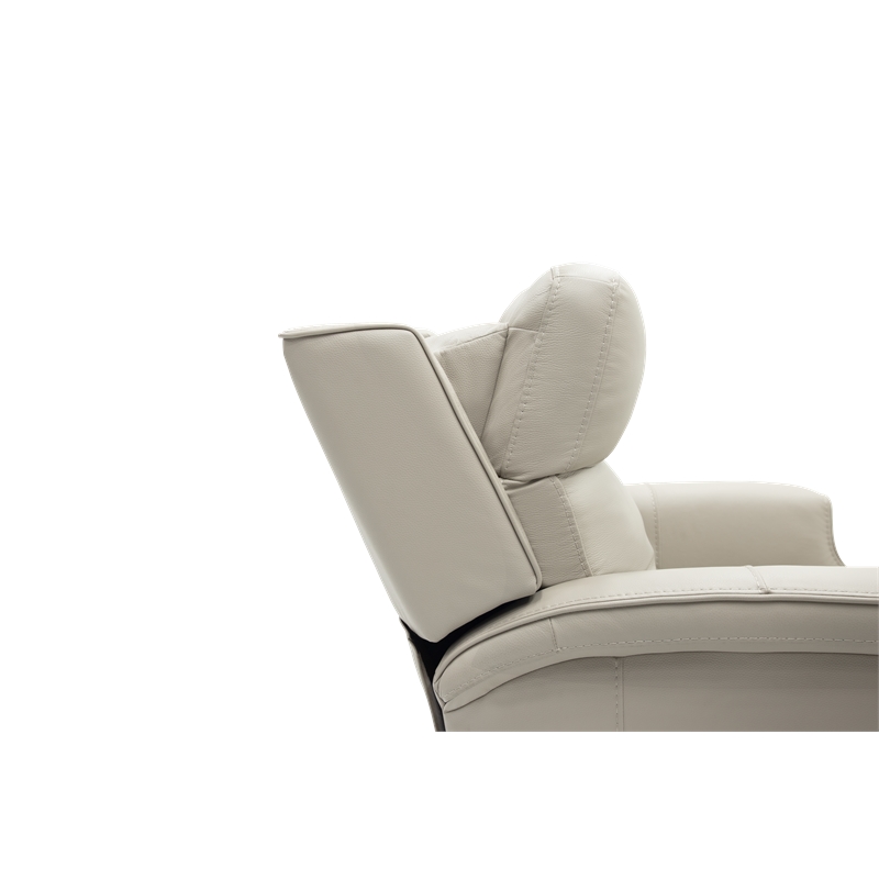 Pemberly Row Fabric Power Lift Recliner with 2 Zone Heat in Rainer Dove