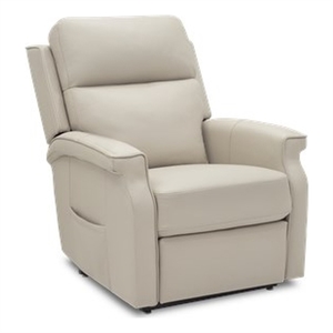 Pemberly Row Fabric Power Lift Recliner with 2 Zone Heat in Rainer Dove