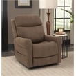 Pemberly Row Fabric Power Lift Recliner with 3 Zone Heat in Stonewash Granite