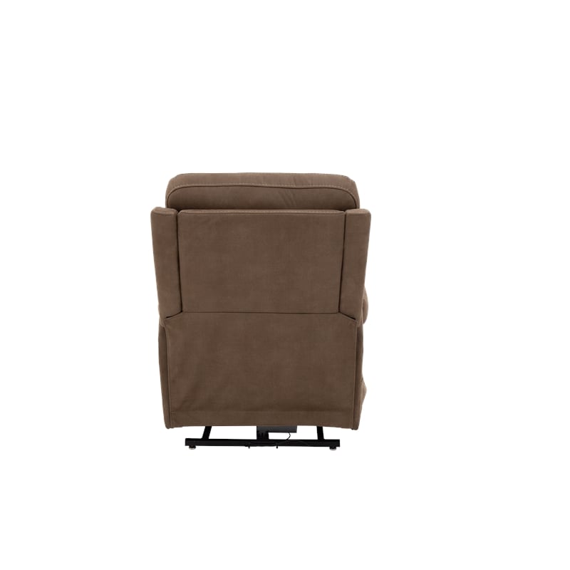 Pemberly Row Fabric Power Lift Recliner with 3 Zone Heat in Stonewash Granite