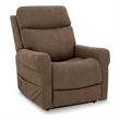 Pemberly Row Fabric Power Lift Recliner with 3 Zone Heat in Stonewash Granite