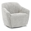Pemberly Row Polyester Power Swivel Chair with Power Footrest in Maze Dove