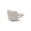 Pemberly Row Polyester Power Swivel Chair with Power Footrest in Maze Tan
