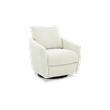 Pemberly Row Polyester Power Swivel Chair with Footrest in Stella Pearl