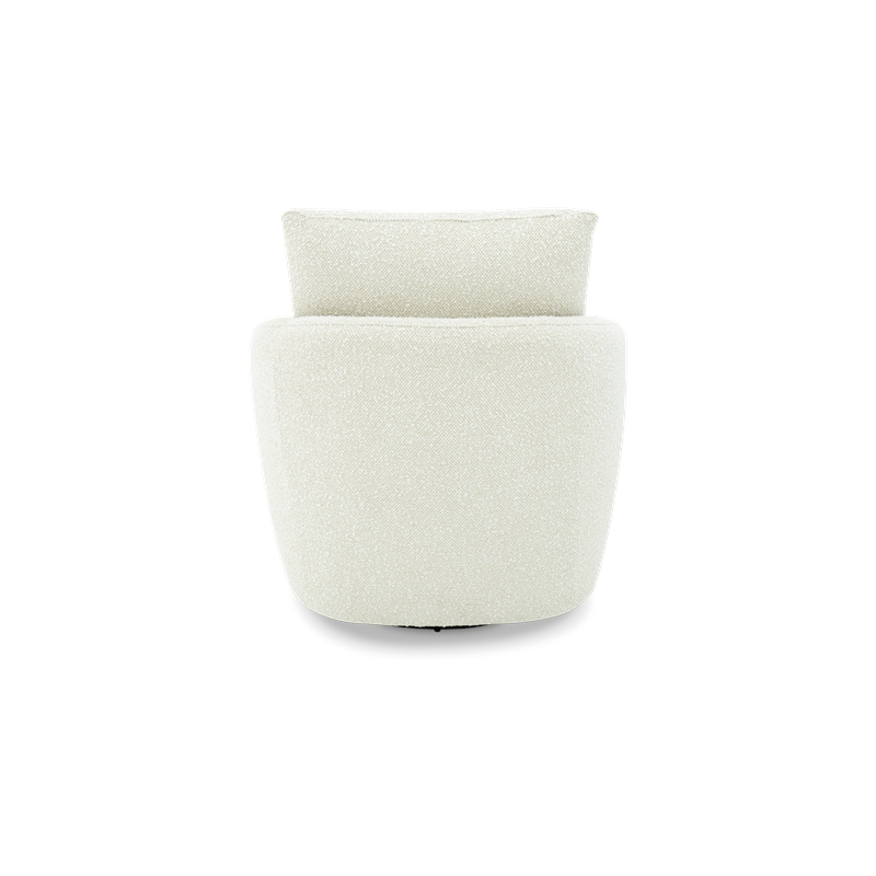 Pemberly Row Polyester Power Swivel Chair with Footrest in Stella Pearl