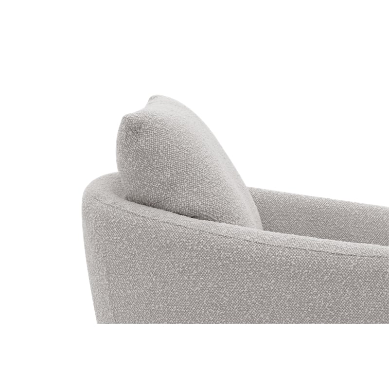 Pemberly Row Polyester Power Swivel Chair with Footrest in Stella Silver