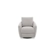 Pemberly Row Polyester Power Swivel Chair with Footrest in Stella Silver