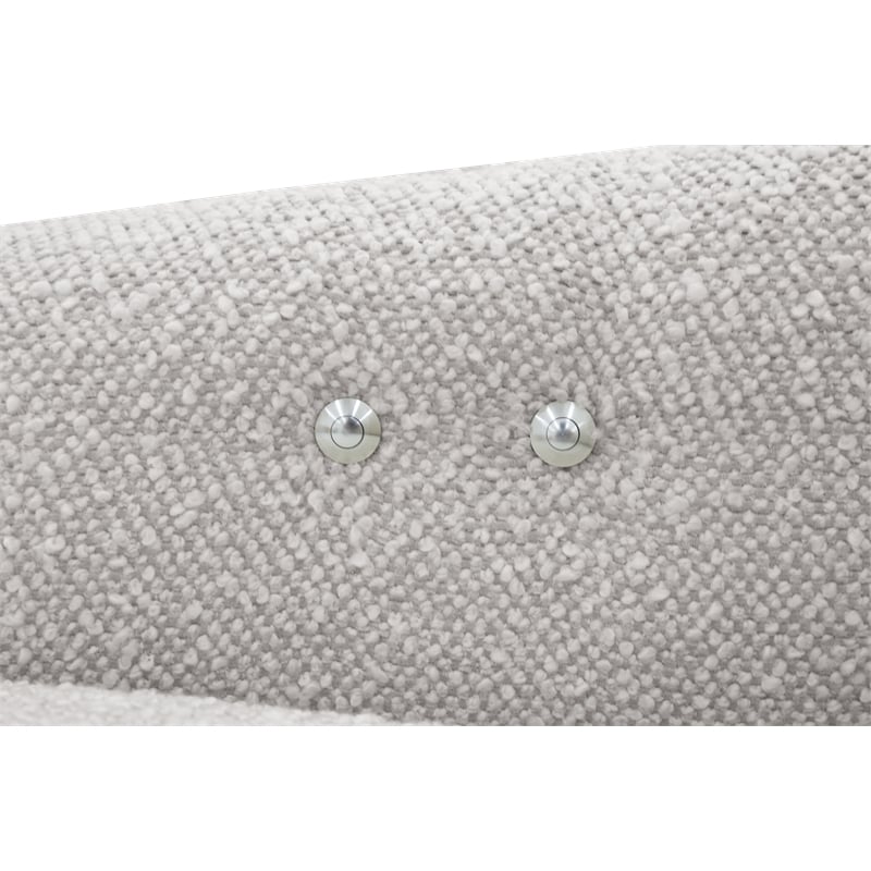 Pemberly Row Polyester Power Swivel Chair with Footrest in Stella Silver