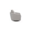 Pemberly Row Polyester Power Swivel Chair with Footrest in Stella Silver