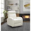 Pemberly Row Top-grain Leather Power Recliner in Enzo Winter White