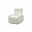 Pemberly Row Top-grain Leather Power Recliner in Enzo Winter White