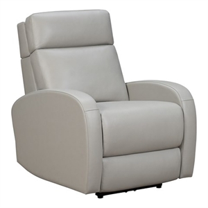 Pemberly Row Top-grain Leather Power Recliner in Bentley Dove