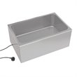 Pemberly Row Bain Marie Countertop Stainless Steel Food Warmer in Silver