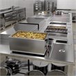 Pemberly Row Bain Marie Countertop Stainless Steel Food Warmer in Silver