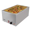 Pemberly Row Bain Marie Countertop Stainless Steel Food Warmer in Silver