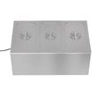Pemberly Row Bain Marie Countertop Stainless Steel Food Warmer in Silver
