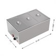 Pemberly Row Bain Marie Countertop Stainless Steel Food Warmer in Silver