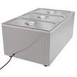 Pemberly Row Bain Marie Countertop Stainless Steel Food Warmer in Silver