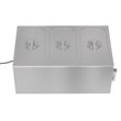 Pemberly Row Bain Marie Countertop Stainless Steel Food Warmer in Silver