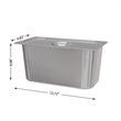 Pemberly Row Bain Marie Countertop Stainless Steel Food Warmer in Silver