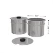 Pemberly Row Bain Marie Countertop Stainless Steel Food Warmer in Silver