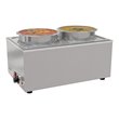 Pemberly Row Bain Marie Countertop Stainless Steel Food Warmer in Silver