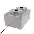 Pemberly Row Bain Marie Countertop Stainless Steel Food Warmer in Silver