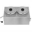 Pemberly Row Bain Marie Countertop Stainless Steel Food Warmer in Silver