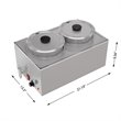 Pemberly Row Bain Marie Countertop Stainless Steel Food Warmer in Silver