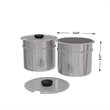 Pemberly Row Bain Marie Countertop Stainless Steel Food Warmer in Silver
