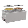 Pemberly Row Bain Marie Countertop Stainless Steel Food Warmer in Silver