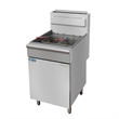 Pemberly Row Steel 75lb Floor Liquid Propane Commercial Fryer with 150000 BTUs