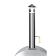 Pemberly Row 32-inch Outdoor Gas and Wood Fired Pizza Oven in Stainless Steel