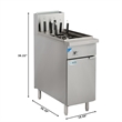Pemberly Row Commercial 11 Gallon Natural Gas Steel Pasta Cooker with 70000 BTUs