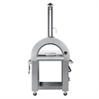 Pemberly Row 32 in.Outdoor Wood Fired Pizza Oven in Stainless Steel